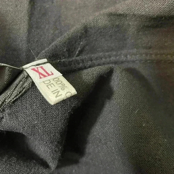 PANASIAM Size XL Black Pants Harem Aladdin Yoga Fold Waist Pocket Wide Leg NEW - Picture 7 of 14